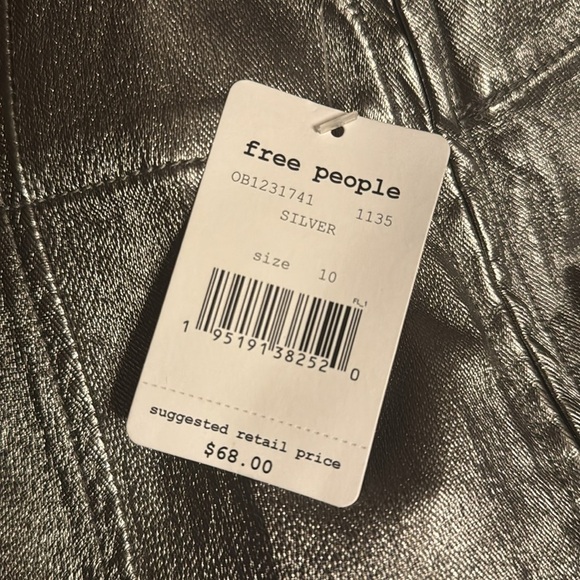 FREE PEOPLE Metallic Silver Skirt - Picture 4 of 6